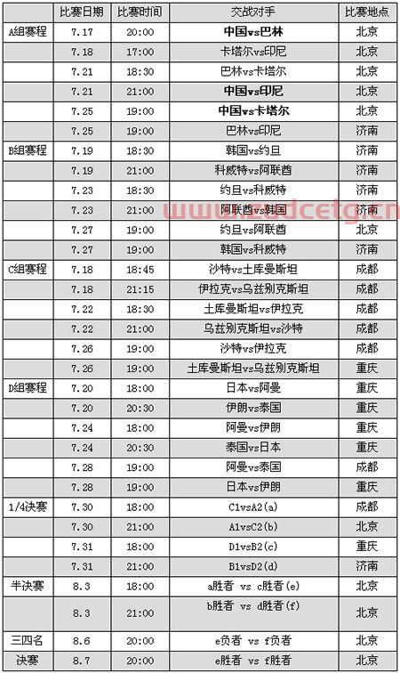 足球比赛中国队赛程表（足球比赛中国队赛程表最新）