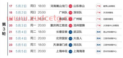2021中超联赛赛程表图（2021中超赛程表直播）